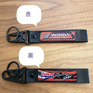 ホンダ(ホンダ)のHONDA（ホンダ）HRC キーホルダー 表HONDA 裏HRC フック付タイプ(装備/装具)