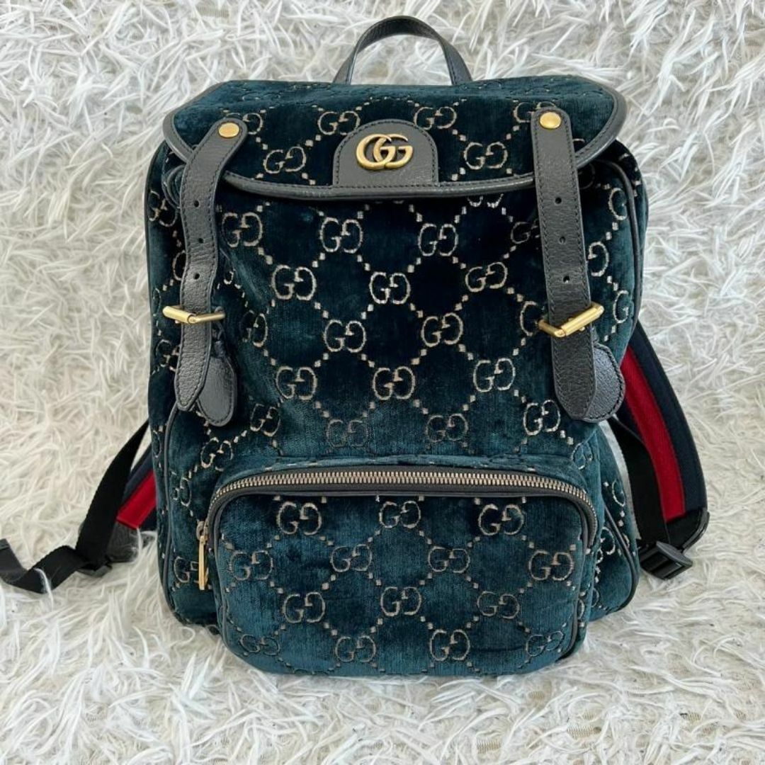 Gucci(グッチ)のGUCCI バックパック 574942 GGマーモント ベロア シェリーライン メンズのバッグ(バッグパック/リュック)の商品写真