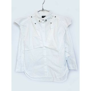 ディーゼル(DIESEL)の【春物 新入荷!】[ディーゼルキッズ/DIESEL kids]140cm 長袖シャツ/長袖ブラウス 白 肩のフリルは取外可【中古】子供服 キッズ kids ジュニア 女の子 春秋 tops 223042(シャツ/カットソー)