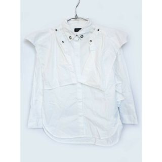 ディーゼル(DIESEL)の【春物 新入荷!】[ディーゼルキッズ/DIESEL kids]140cm 長袖シャツ/長袖ブラウス 白 肩のフリルは取外可【中古】子供服 キッズ kids ジュニア 女の子 春秋 tops 223042(シャツ/カットソー)