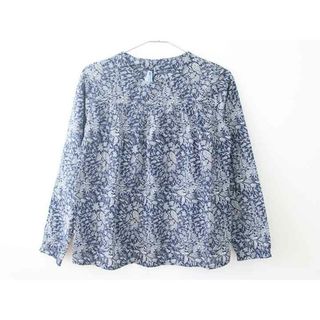 ジャカディ(Jacadi)の【春物 新入荷!】†ジャガディ/JACADI†152cm(12A) 長袖ブラウス 白×紺 【中古】子供服 キッズ kids ジュニア 女の子 春秋 tops 923042(シャツ/カットソー)