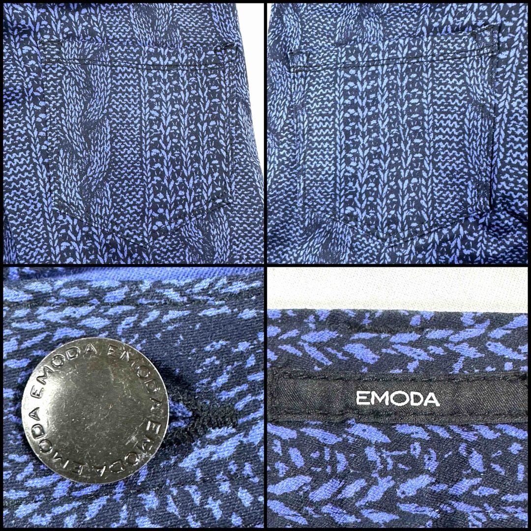 EMODA(エモダ)のEMODA エモダ 新品 未使用 強ストレッチ 柄パンツ サイズ1 70cm レディースのパンツ(デニム/ジーンズ)の商品写真
