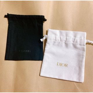 ディオール(Dior)のDIOR CHANEL ロゴ入り　巾着袋　2点　シャネル ディオール(ポーチ)