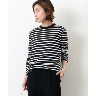 ドゥーズィエムクラス(DEUXIEME CLASSE)のCOCO Stripe Tシャツ No5 ブラック系(カットソー(長袖/七分))