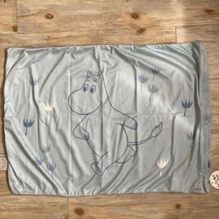 ムーミン(MOOMIN)のムーミン　枕カバー　ブルー　ポリエステル100%(シーツ/カバー)