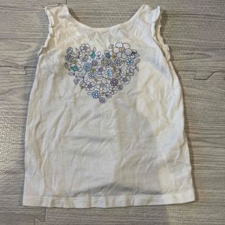 ベビーギャップ(babyGAP)のノースリーブ　花柄ハートプリント(Tシャツ/カットソー)