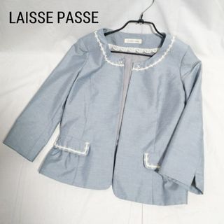 LAISSE PASSE - LAISSE PASSE レッセパッセ  七分袖 ノーカラージャケット