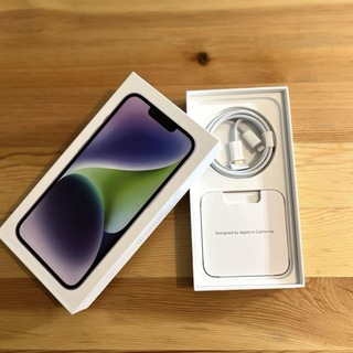 アップル(Apple)の【箱とケーブル SIMピン】 Apple iPhone 14 パープル(その他)