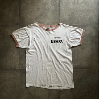 チャンピオン(Champion)の80s チャンピオン リンガーtシャツ USA製 L USAFA ピンク(Tシャツ/カットソー(半袖/袖なし))