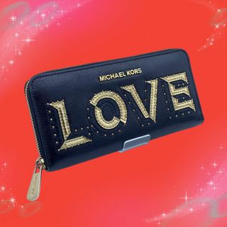 マイケルコース(Michael Kors)の《希少　美品》　マイケルコース　レザー　ラウンドジップ長財布(財布)