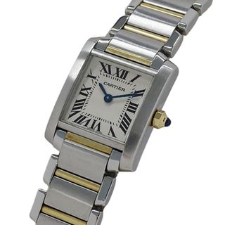 カルティエ(Cartier)のカルティエ Cartier 時計 レディース ブランド タンクフランセーズ SM クオーツ QZ ステンレス SS ゴールド YG W51007Q4 コンビ 磨き済み 【中古】(腕時計)