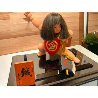 名作 尾山人形 寿喜代作 五月人形 金太郎 ケース付き(人形)