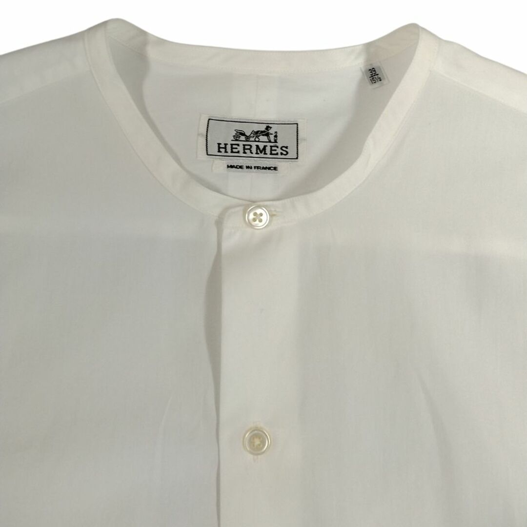 大人気 新品未使用品 HERMES 白 長袖 シャツ サイズ34 シャツ/ブラウス