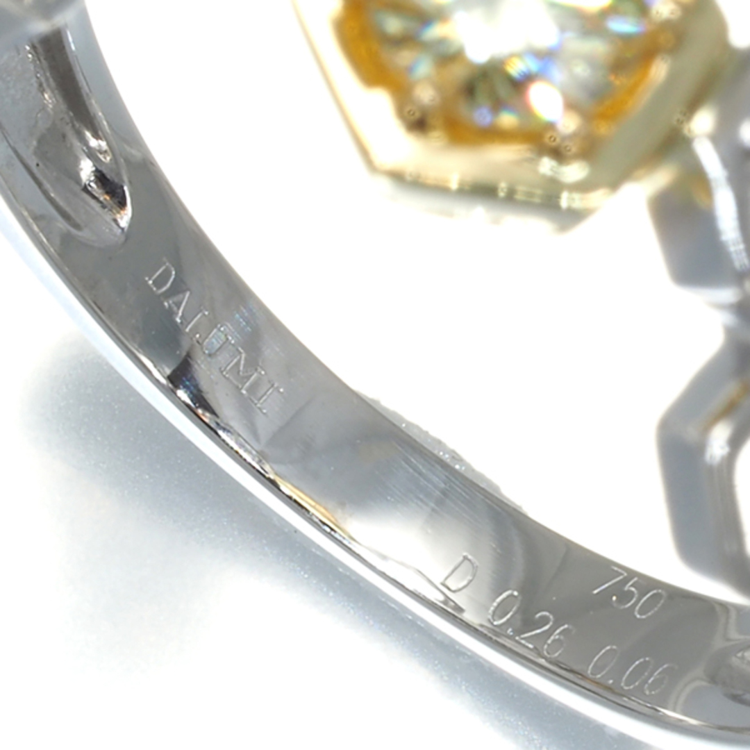 ダルミ リング ダイヤ 0.26ct/0.06ct ハニカム コンビカラー 10.5号 K18YG/WG  レディースのアクセサリー(リング(指輪))の商品写真