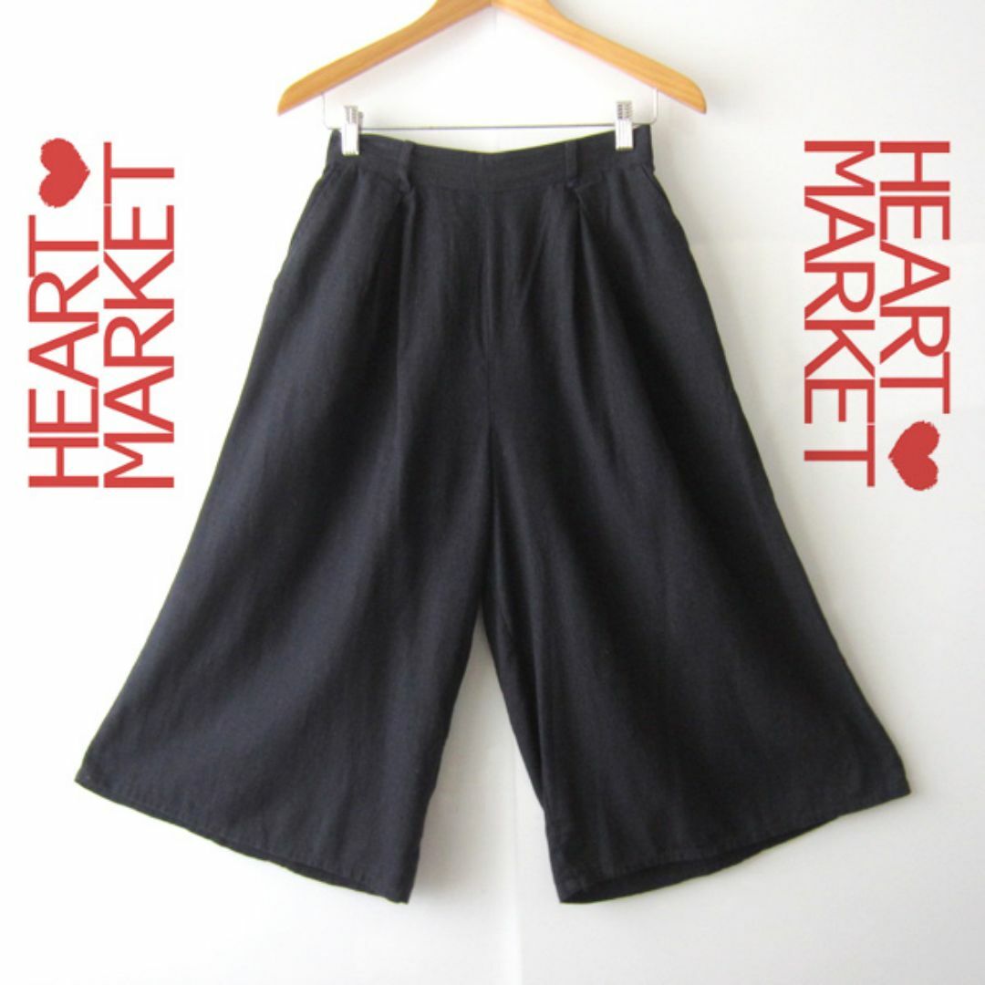 Heart Market(ハートマーケット)の美品　HEART MARKET／ハートマーケット★　ワイドパンツ　黒 レディースのパンツ(カジュアルパンツ)の商品写真