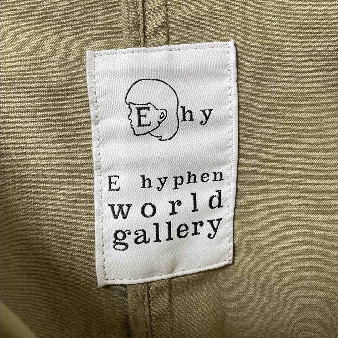 E hyphen world gallery(イーハイフンワールドギャラリー)の最終値下げ⚫︎イーハイフン ワールドギャラリー ショップコート カーキ レディースのジャケット/アウター(スプリングコート)の商品写真