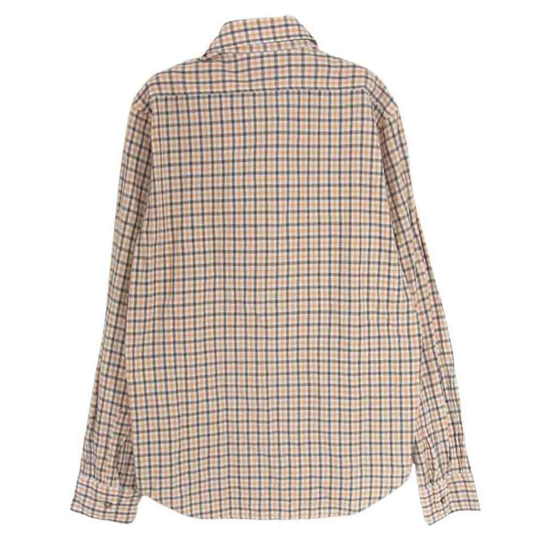 Nigel Cabourn ナイジェルケーボン ギンガムチェック 長袖  シャツ オレンジ系 46【中古】 メンズのトップス(シャツ)の商品写真