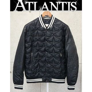 モンクレール(MONCLER)のMONCLER 銀座店 モンクレール AUBURN レザー切替 ダウンジャケット メンズ ブルゾン size:4 黒 89718(ダウンジャケット)