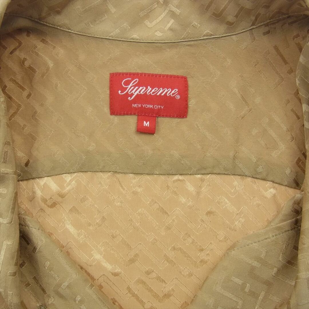 Supreme(シュプリーム)のSupreme シュプリーム 半袖シャツ 22SS  Tonal Monogram Silk トーナル モノグラム シルク 半袖シャツ  ベージュ系 M【中古】 メンズのトップス(シャツ)の商品写真