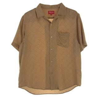 シュプリーム(Supreme)のSupreme シュプリーム 半袖シャツ 22SS  Tonal Monogram Silk トーナル モノグラム シルク 半袖シャツ  ベージュ系 M【中古】(シャツ)