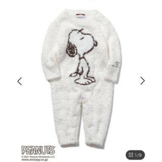 ジェラートピケ(gelato pique)の新品未使用【SNOOPY】ジェラートジャガード　baby　ロンパース　70-80(ロンパース)