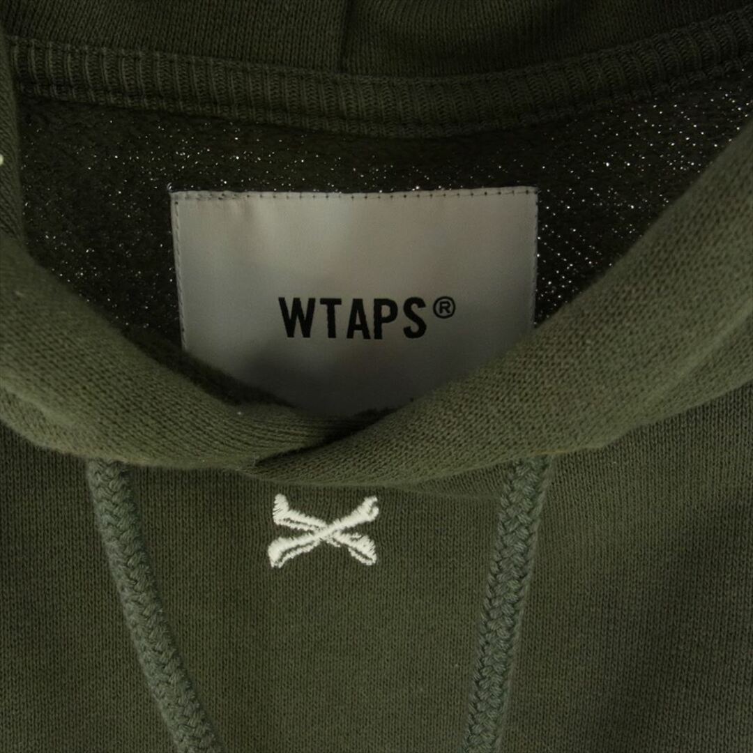 W)taps(ダブルタップス)のWTAPS ダブルタップス パーカー 23SS 222ATDT-CSM26 ACNE HOODY CTPL TEXTILE クロスボーン 刺繍 プルオーバー パーカー Olive Drab X 03【中古】 メンズのトップス(パーカー)の商品写真