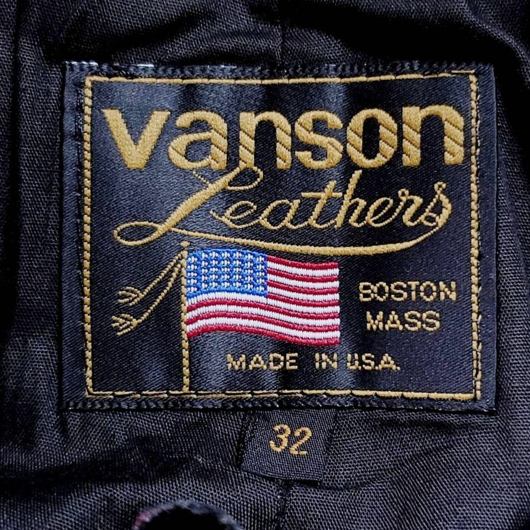 VANSON(バンソン)の極美品 L バンソン レザー ボトムス ブラック 黒 アメリカ製 VANSON メンズのパンツ(その他)の商品写真