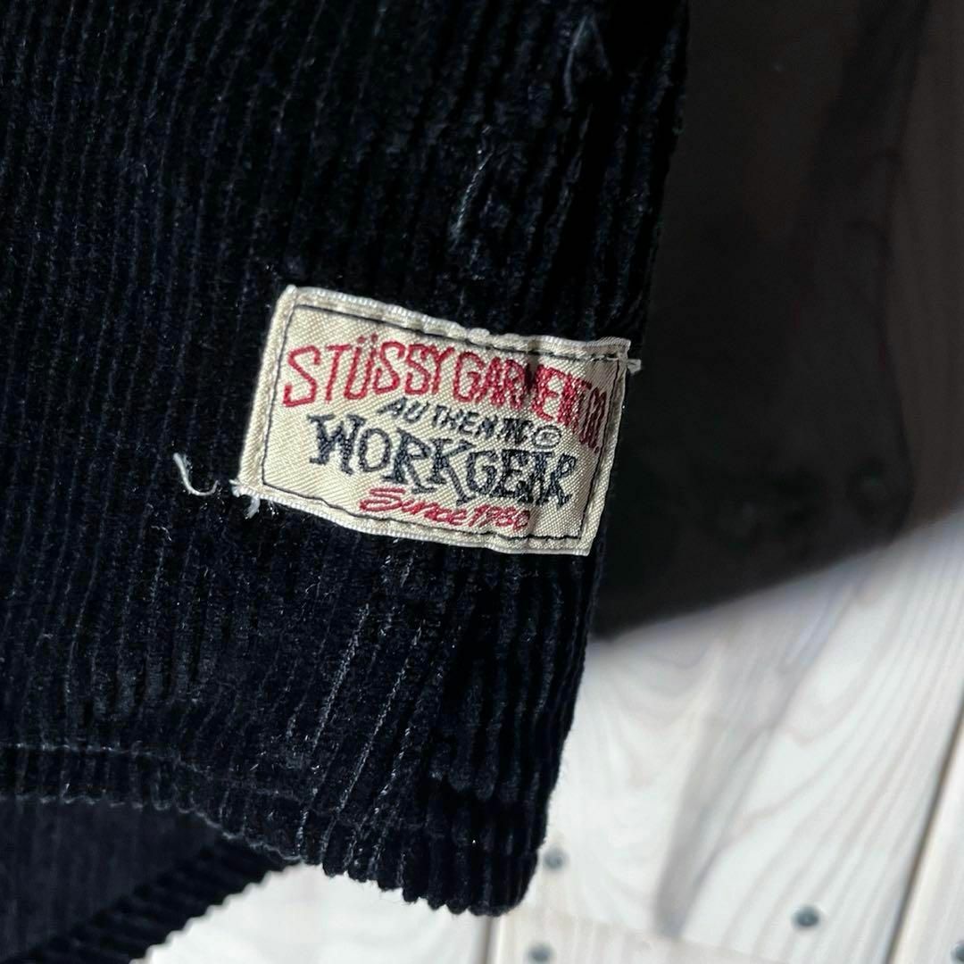 STUSSY(ステューシー)の【美品 M】ステューシー 刺繍ロゴ コーデュロイ ワイドウォール ジップ シャツ その他のその他(その他)の商品写真