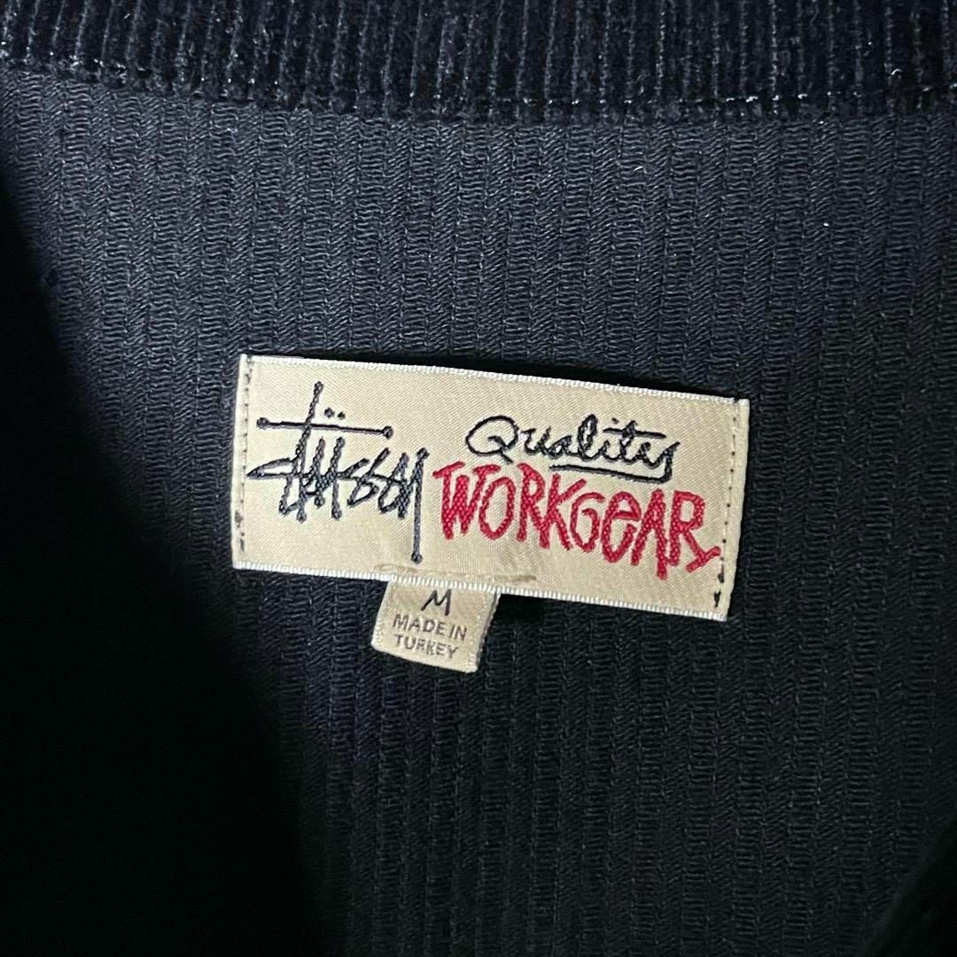 STUSSY(ステューシー)の【美品 M】ステューシー 刺繍ロゴ コーデュロイ ワイドウォール ジップ シャツ その他のその他(その他)の商品写真