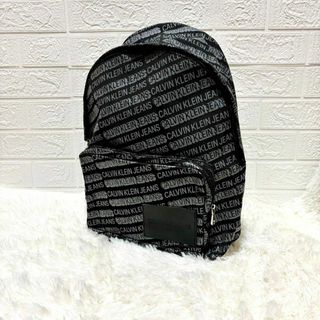 カルバンクライン(Calvin Klein)の美品★カルバンクライン　リュック　バックパック　総柄　A4収納可能(バッグパック/リュック)