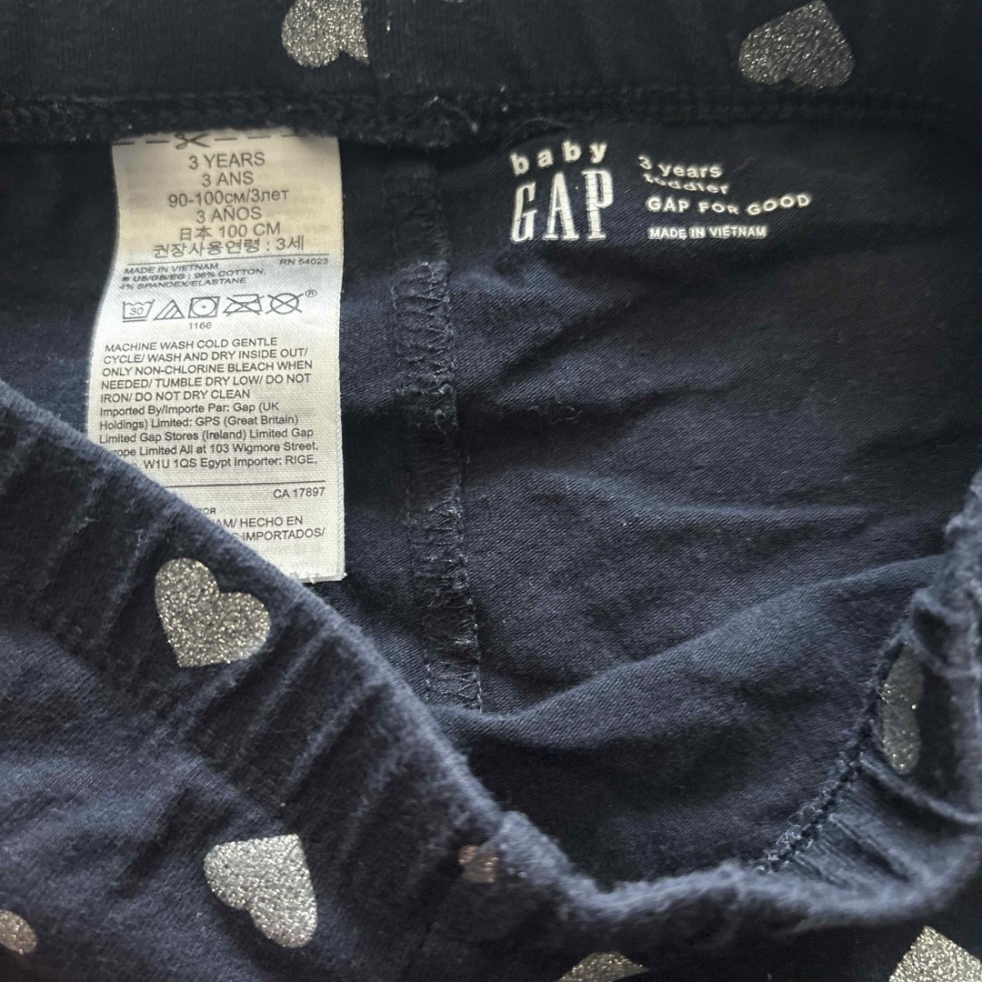 babyGAP(ベビーギャップ)のGAP ワンピース　レギンス　セット　ハート キッズ/ベビー/マタニティのキッズ服女の子用(90cm~)(ワンピース)の商品写真