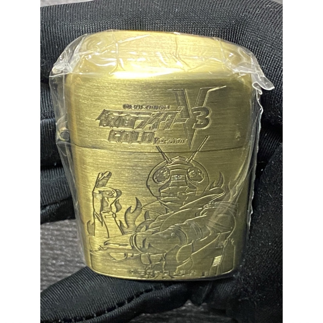 仮面ライダーV3 GOLD 限定品 ロンソン オイルライター ゴールド ③ エンタメ/ホビーのアニメグッズ(その他)の商品写真