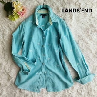 LANDS’END - 超美品希少LANDS’END ランズエンド 　オックスシャツ　beeししゅう９号