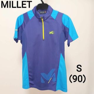 新品　MILLET ミレー 半袖 スポーツウェア メッシュ パープル Sサイズ(ポロシャツ)