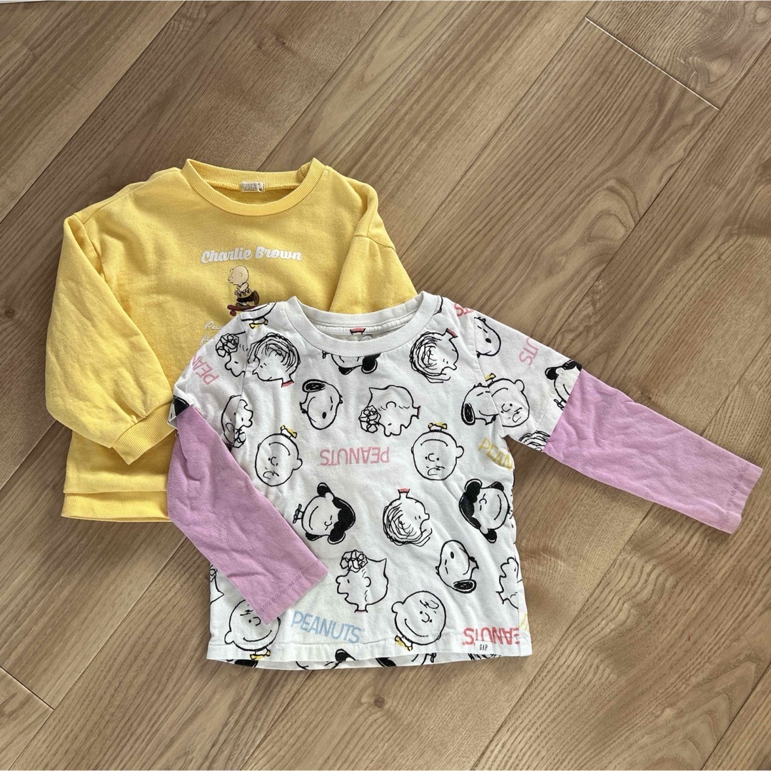 GAP(ギャップ)のスヌーピートップスセット キッズ/ベビー/マタニティのキッズ服女の子用(90cm~)(Tシャツ/カットソー)の商品写真