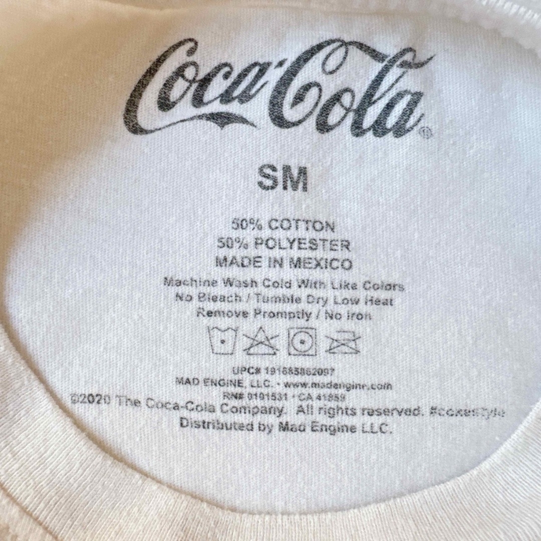 コカ・コーラ(コカコーラ)の☆☆Coca-Cola コカコーラ　ピンクロゴTシャツ　ホワイト　SM レディースのトップス(Tシャツ(半袖/袖なし))の商品写真