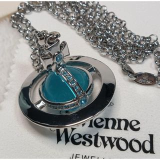 ヴィヴィアンウエストウッド(Vivienne Westwood)の【新品】スモールオーブ ネックレス 水色×シルバー ヴィヴィアンウエストウッド(ネックレス)