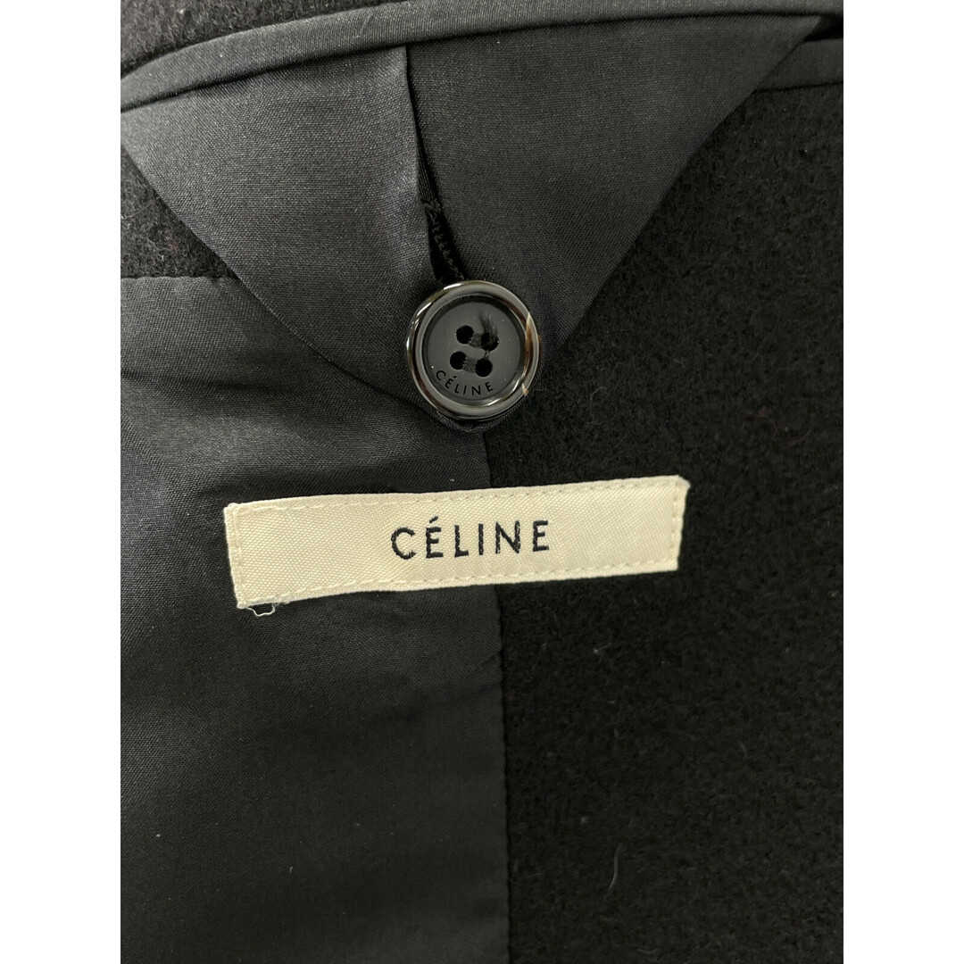 celine(セリーヌ)のセリーヌ 2 8H28/4154　ﾌｨｰﾋﾞｰ期 ﾈｲﾋﾞｰ ﾉｰﾎﾞﾀﾝﾁｪｽﾀｰｺｰﾄ 34 レディースのジャケット/アウター(その他)の商品写真