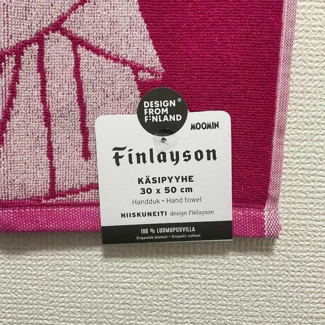 MOOMIN(ムーミン)のFinlayson フローレン ハンドタオル ピンク 30×50cm インテリア/住まい/日用品の日用品/生活雑貨/旅行(タオル/バス用品)の商品写真