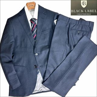 ブラックレーベルクレストブリッジ(BLACK LABEL CRESTBRIDGE)のJ5075 新品 ブラックレーベルクレストブリッジ チェック柄スーツ 紺 40R(セットアップ)