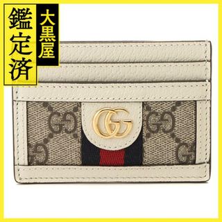 グッチ(Gucci)のグッチ　オフィディアカードケース　ホワイト／ベージュ　PVC【471】　Ｙ(その他)