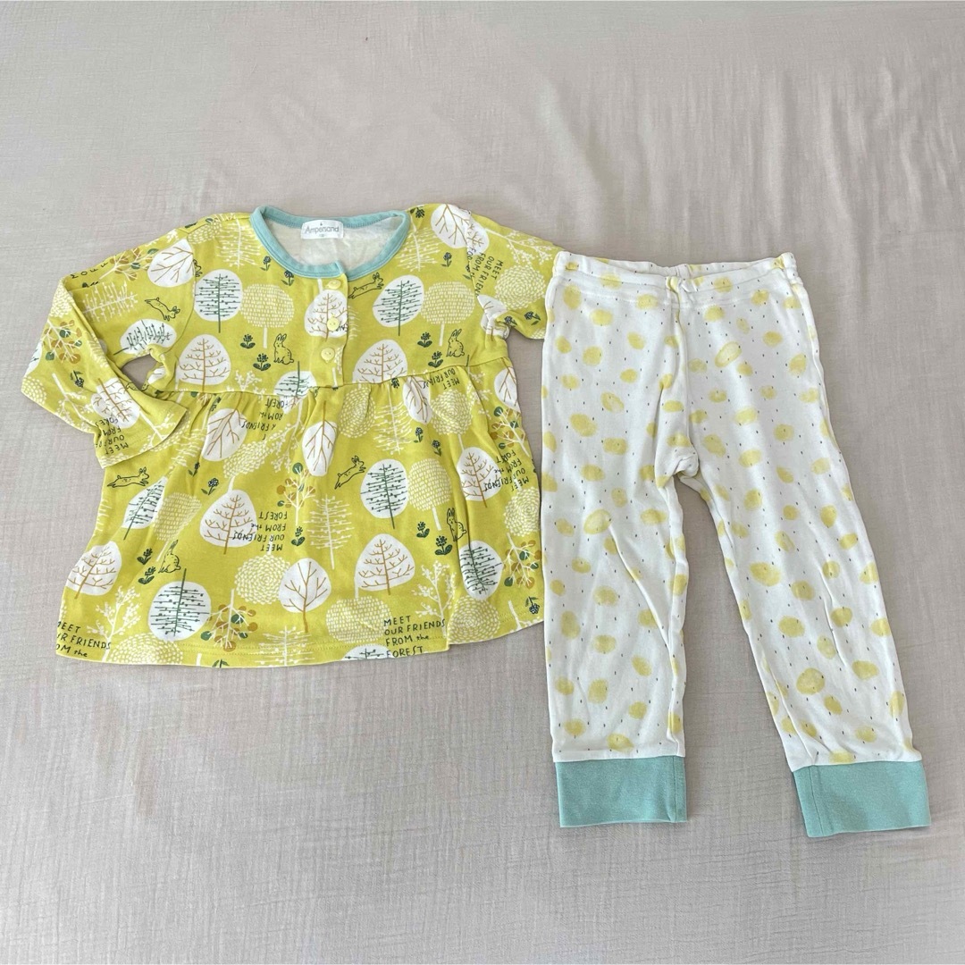 ampersand(アンパサンド)のパジャマ　長袖　100 女の子　アンパサンド キッズ/ベビー/マタニティのキッズ服女の子用(90cm~)(パジャマ)の商品写真