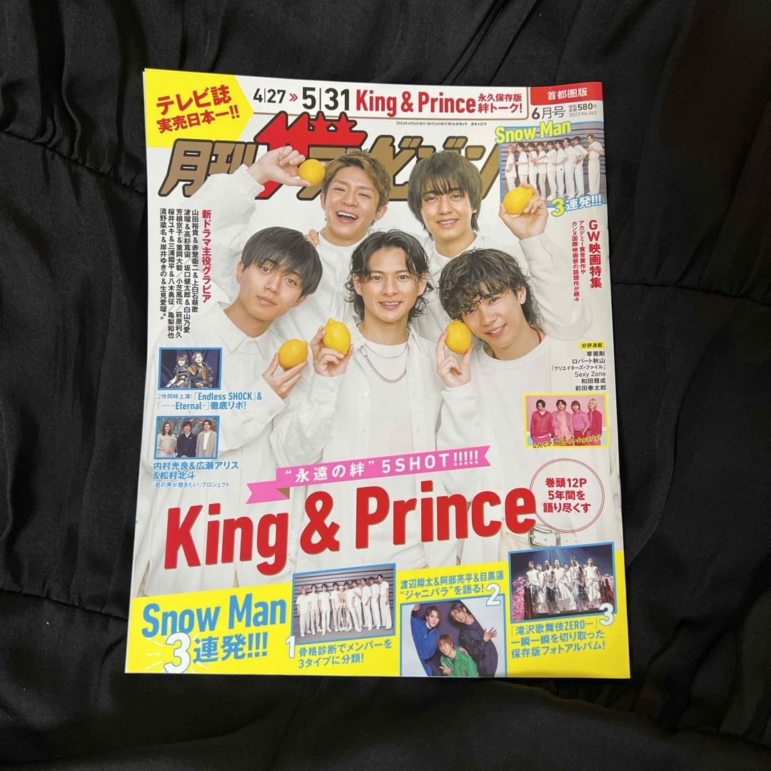 King & Prince(キングアンドプリンス)の月刊 ザテレビジョン首都圏版 2023年 06月号 King & Prince エンタメ/ホビーの雑誌(音楽/芸能)の商品写真