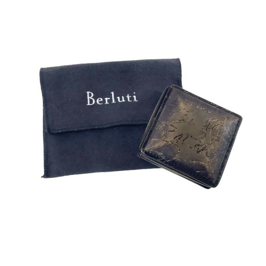 Berluti(ベルルッティ)のベルルッティ（Berluti）カリグラフィ　コインケース　コインパース　小銭入れ　財布　【中古】KB-8077 メンズのファッション小物(コインケース/小銭入れ)の商品写真