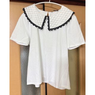 ザラ(ZARA)のZARA  レース襟  Tシャツ(Tシャツ(半袖/袖なし))