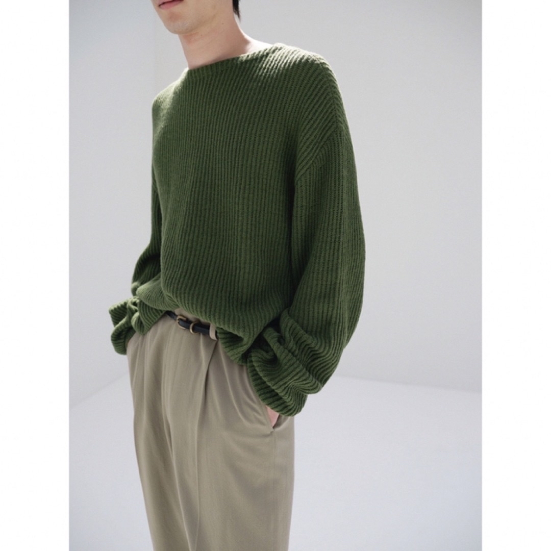 AURALEE(オーラリー)のオーラリー HARD TWIST WOOL RIB KNIT BOAT NECK メンズのトップス(ニット/セーター)の商品写真