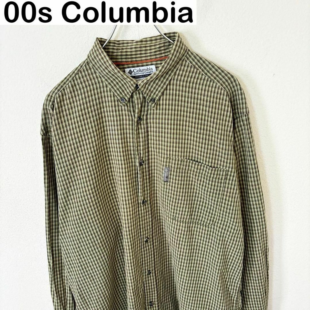 Columbia(コロンビア)の00s Columbia コロンビア　刺繍ロゴ　長袖　シャツ　古着　ヴィンテージ メンズのトップス(Tシャツ/カットソー(七分/長袖))の商品写真