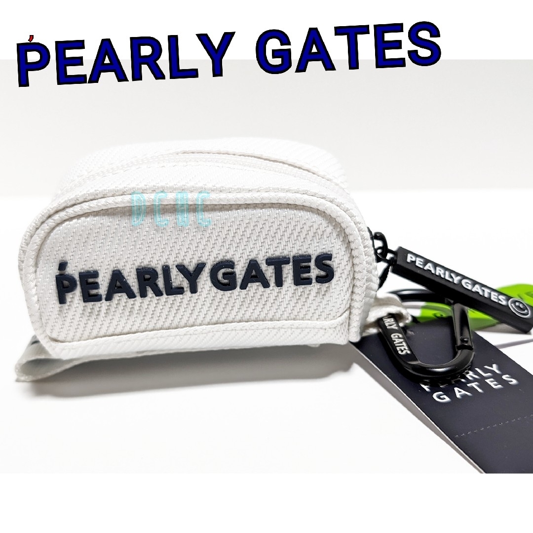 PEARLY GATES(パーリーゲイツ)の新品 【ホワイト】パーリーゲイツ ボールポーチ　ゴルフ スポーツ/アウトドアのゴルフ(バッグ)の商品写真