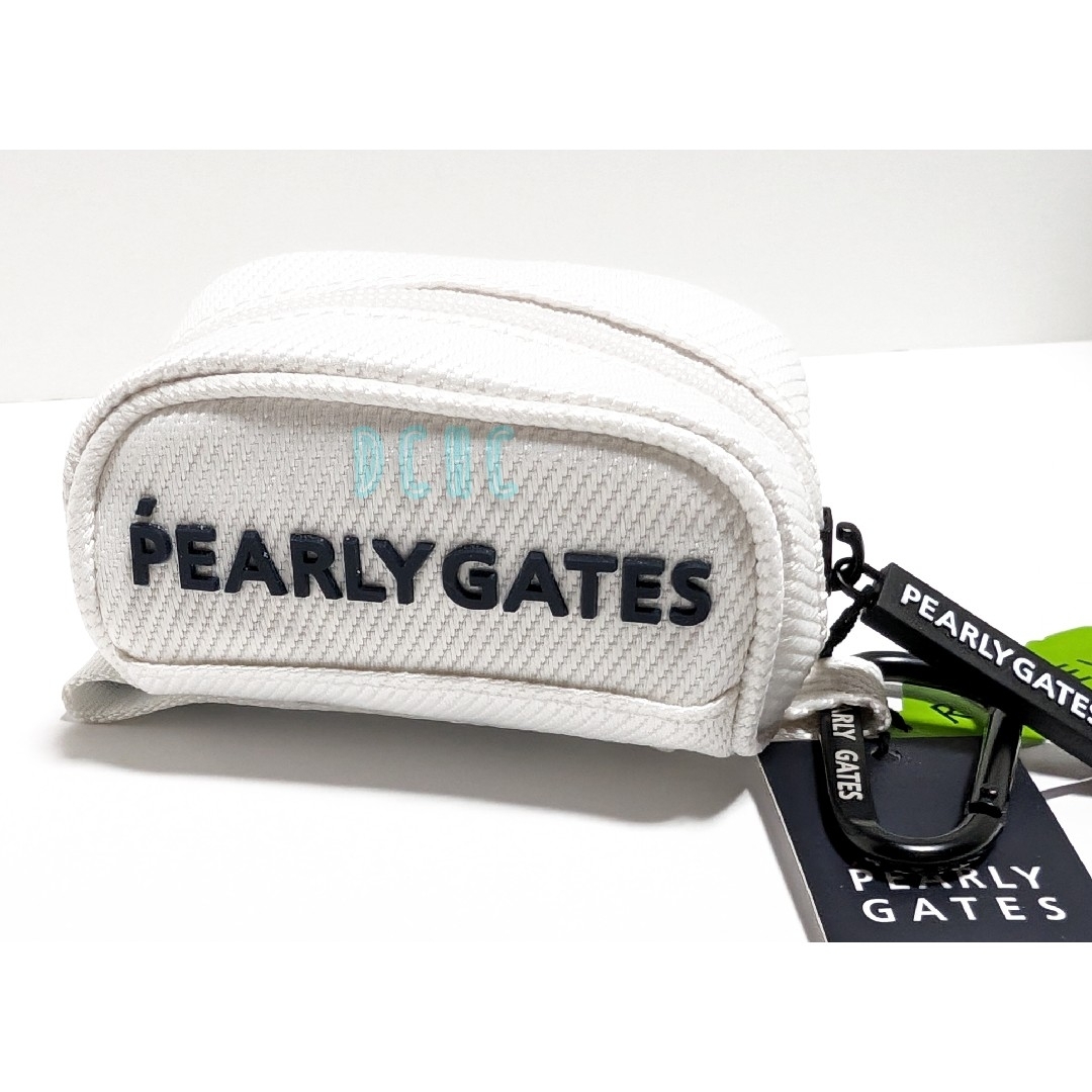 PEARLY GATES(パーリーゲイツ)の新品 【ホワイト】パーリーゲイツ ボールポーチ　ゴルフ スポーツ/アウトドアのゴルフ(バッグ)の商品写真