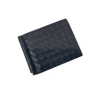 ボッテガヴェネタ （BOTTEGA VENETA） 財布 メンズ 二つ折り財布 イントレチャート マネークリップ グレー 【中古】KB-8078